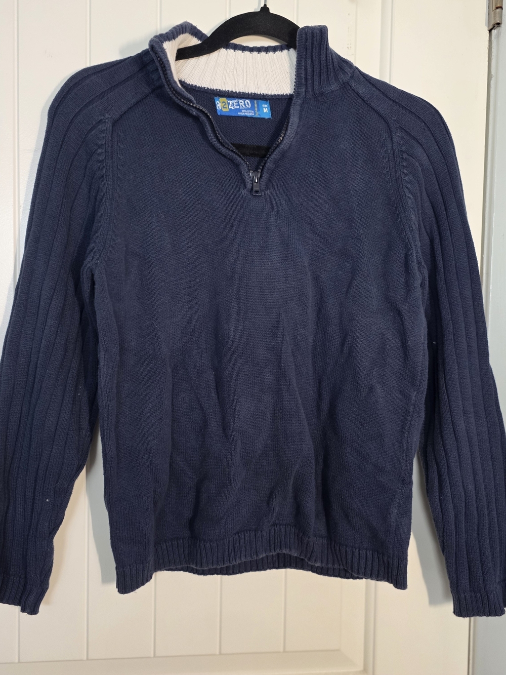 Navy Half-Zip Sweater